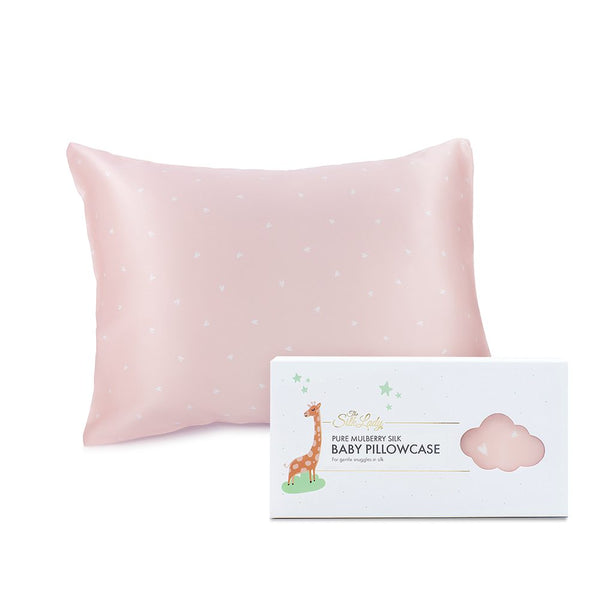 Pure Mulberry Silk Pillow Case-Pillow Slips-The Silk Lady-Pink Hearts-www.hellomom.co.za