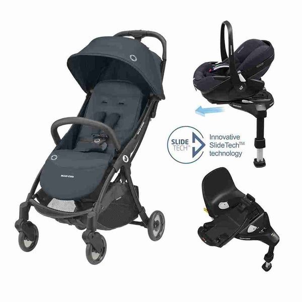 Maxi Cosi Jaya Travel System with Maxi Cosi Pebble 360 Pro Car Seat and FamilyFix 360 Pro Base-Travel Systems-Maxi Cosi-Essential Graphite-www.hellomom.co.za