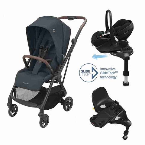 Maxi Cosi Leona 2 Travel System with Maxi Cosi Pebble 360 Pro Car Seat and FamilyFix 360 Pro Base-Travel Systems-Maxi Cosi-Essential Graphite-www.hellomom.co.za