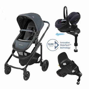 Maxi Cosi Lila CP Travel System with Maxi Cosi Pebble 360 Pro and FamilyFix 360 Pro-Travel Systems-Maxi Cosi-Essential Graphite-www.hellomom.co.za