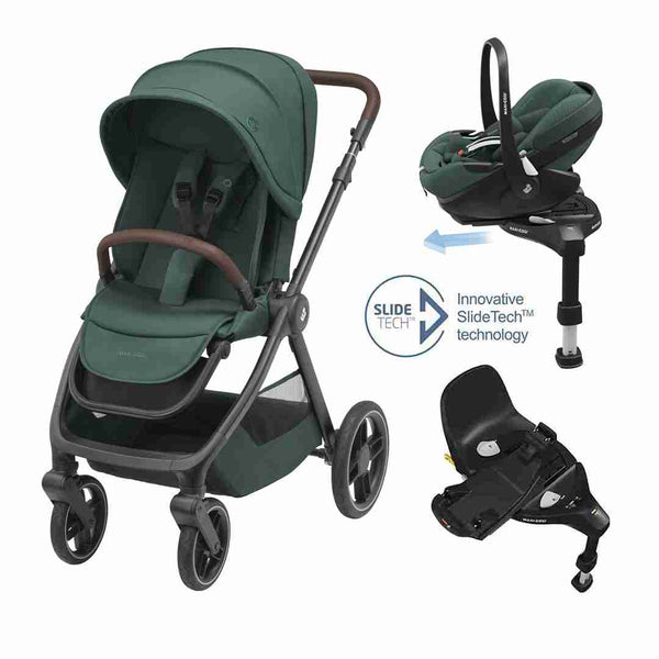 Maxi Cosi Oxford Travel System with Pebble 360 Pro and Familyfix 360 Pro-Travel Systems-Maxi Cosi-Essential Green-www.hellomom.co.za