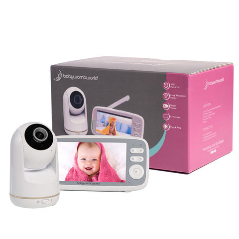 BabyWombWorld 5.1″ Premium Rotating Video Baby Monitor with Audio and Night Vision-Baby Monitors-Baby Womb World-www.hellomom.co.za