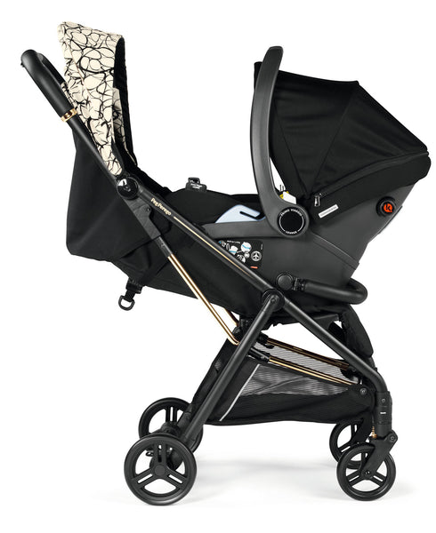 Peg Perego Selfie Travel System in Graphic Gold and Car Seat in Licorice-Travel Systems-Peg Perego-www.hellomom.co.za