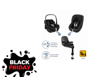 Black Friday Special: Maxi Cosi 360 Pro Family Combo: Pebble 360 Pro + Pearl 360 Pro + FamilyFix 360 Pro-Baby & Toddler Car Seats-Maxi Cosi-Essential Black-www.hellomom.co.za