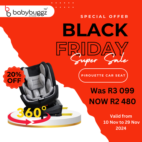 Babybuggz Pirouette Car Seat-Babybuggz-Black-www.hellomom.co.za