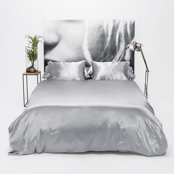 Pure Silk Duvet Cover Grey-The Silk Lady-Double-www.hellomom.co.za