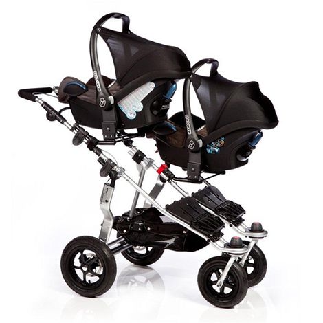 TFK Twinner Twist Stroller with 2 Maxi Cosi Pebble Pro Car Seats